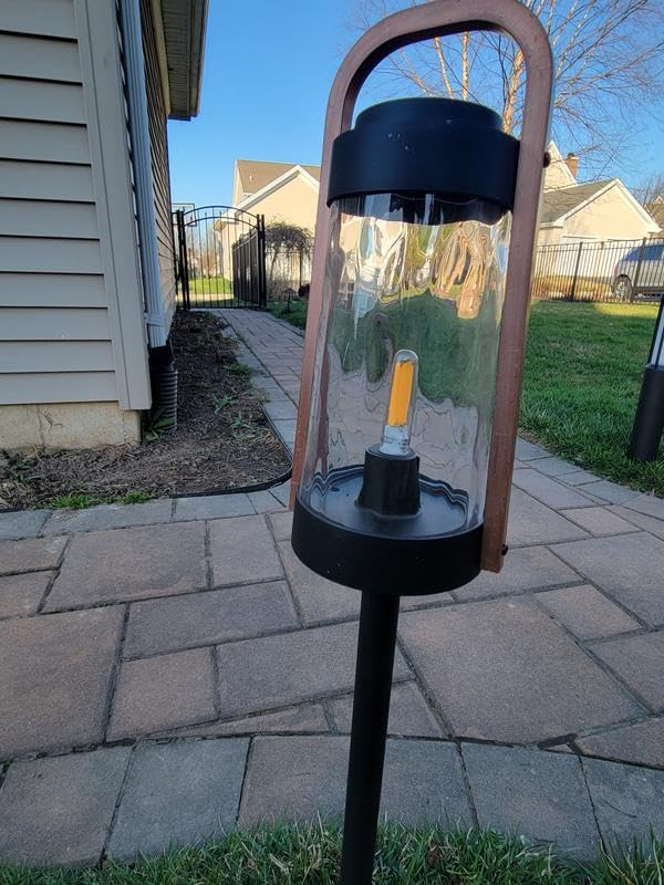 Hampton Bay Oakman Low Voltage Black/Copper LED Path Light with Clear Water Glass