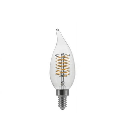 60-Watt Equivalent BA11 Dimmable E12 Candelabra Fine Bendy Filament LED Vintage Edison Light Bulb Bright White (3-Pack)