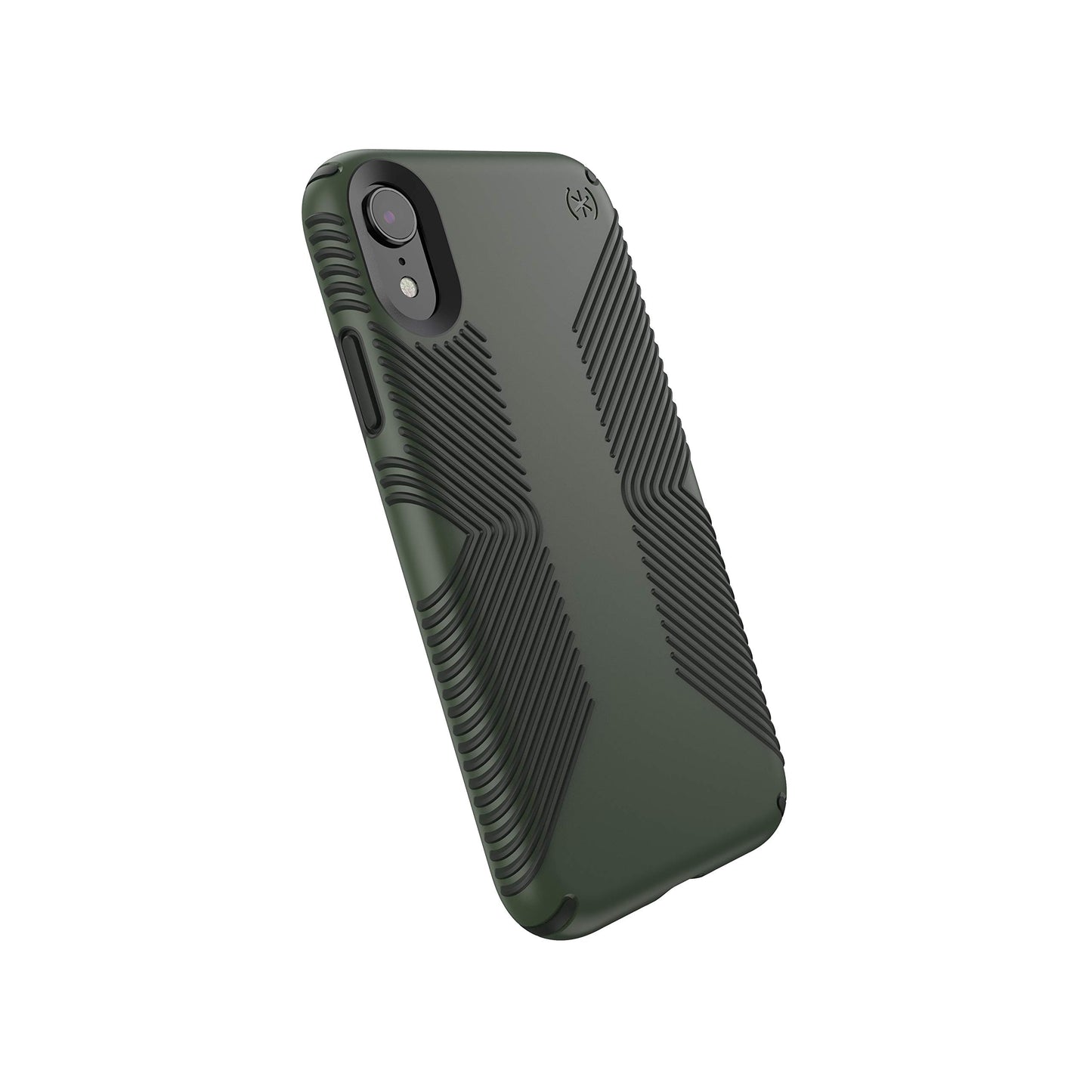 Speck Products Compatible Phone Case for Apple iPhone XR, Presidio Grip Case, Dolphin Grey/Aloe Green