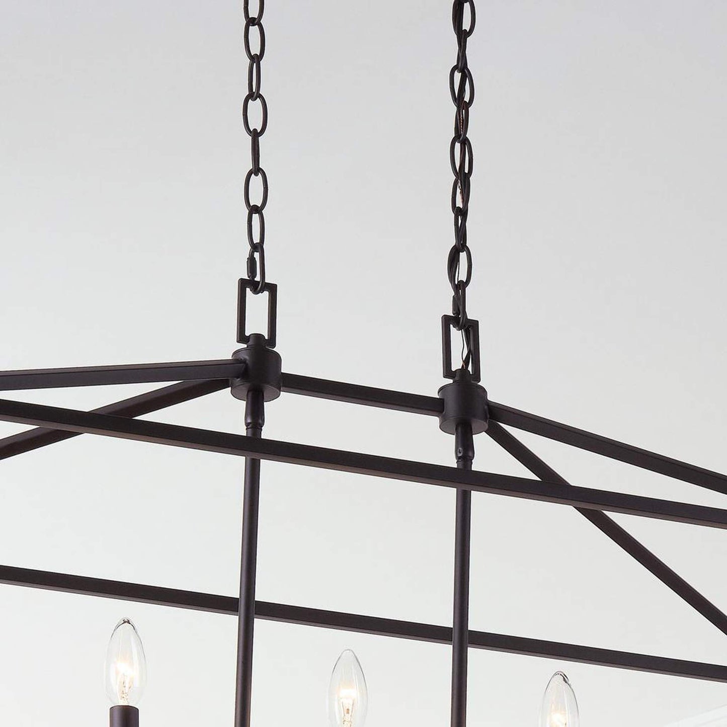 Weyburn 5-Light Bronze Caged Island Chandelier