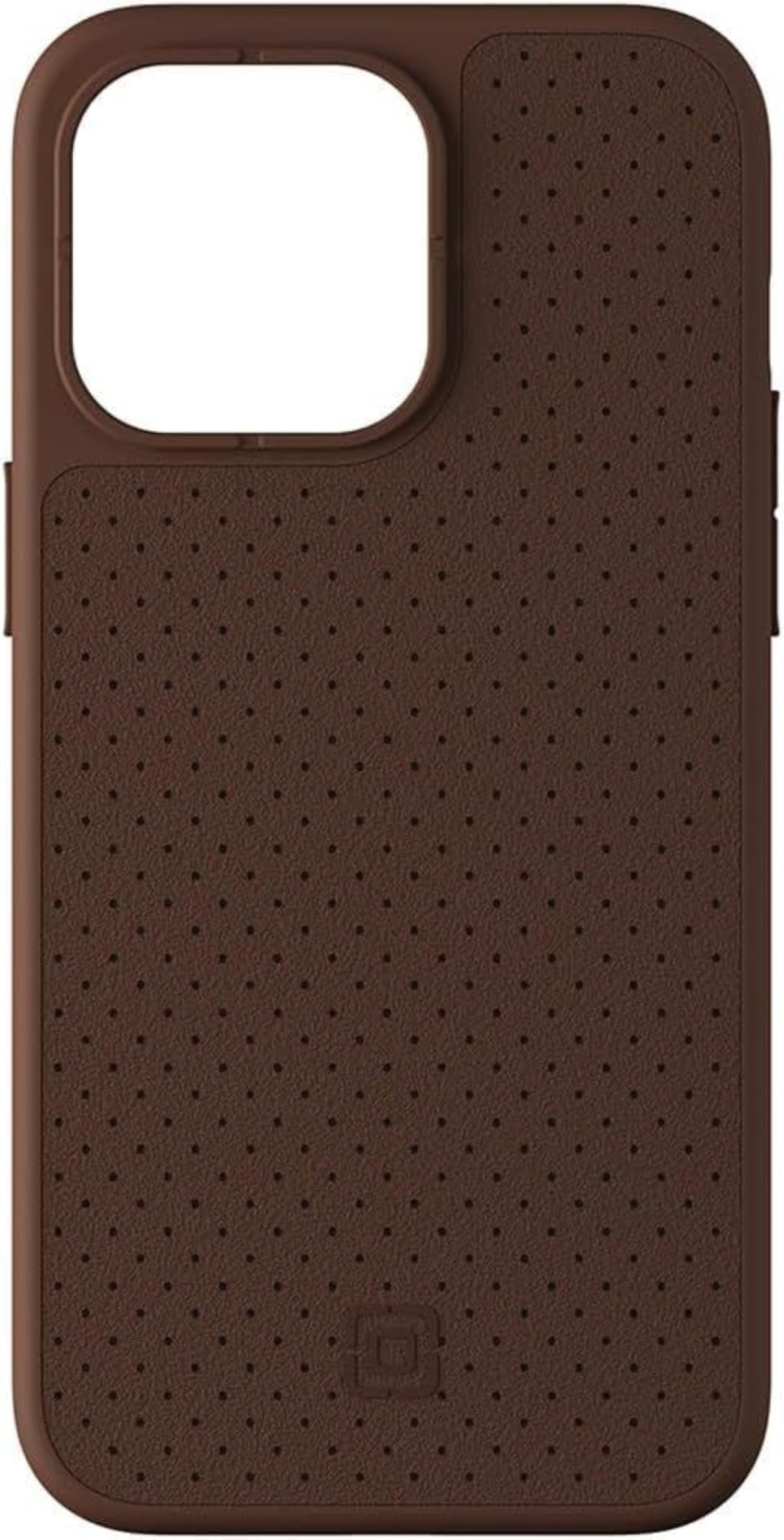 Incipio Cru. Protective Phone Case for iPhone 15 Pro Max - Ultra-Responsive Buttons & Raised Edges, Wireless & 5G Compatible, Plastic-Free Recycled Packaging & MagSafe Compatible (Brown Faux Leather)