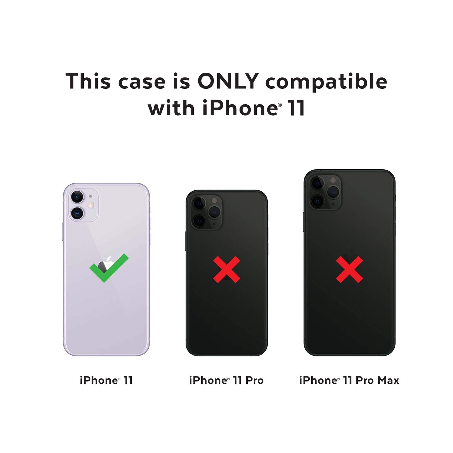 Speck iPhone 11 and iPhone XR Case - Drop Protection, Built for MagSafe Case for iPhone11 & iPhoneXR - Slim - Black, Black CandyShell Pro