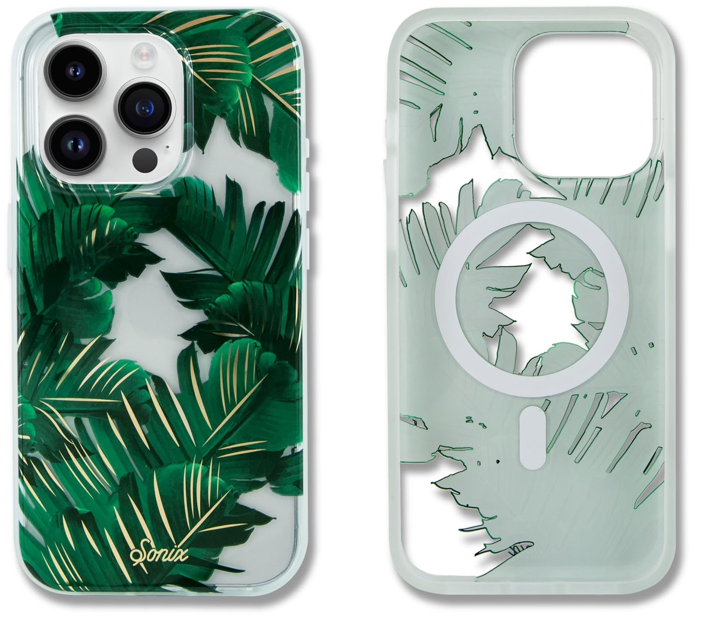 Sonix Case for iPhone 15 Pro Max | Compatible with MagSafe | 10ft Drop Tested | Bahama Palm Leaves