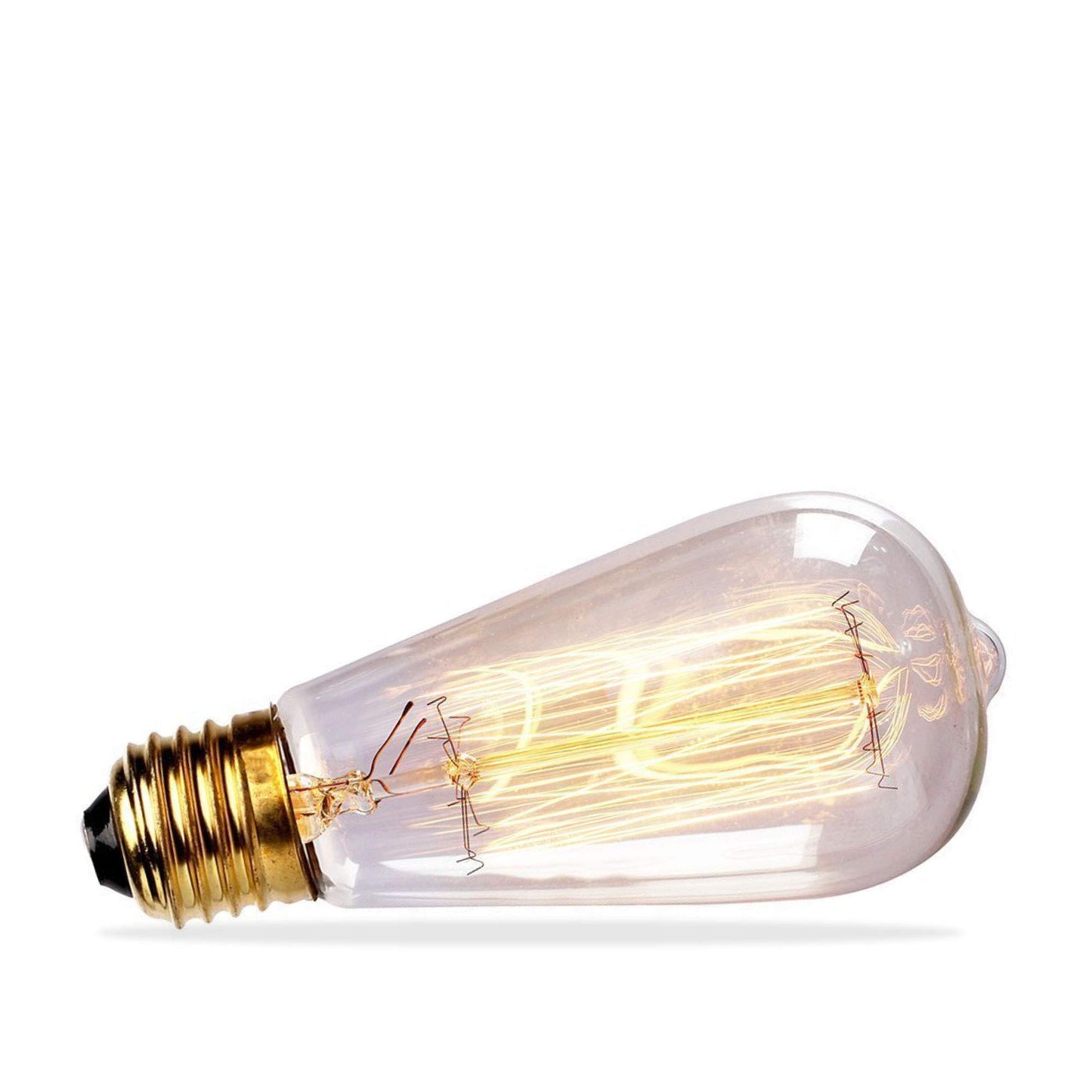 Newhouse Lighting ST64INC-6 ST64 Vintage Light Bulb 6-Pack Edison Bulbs-ST64 Style 60 Watts-Dimmable, Medium (E26) Standard Base E27-Squirrel Cage, 6-Pack, 2.7, Amber