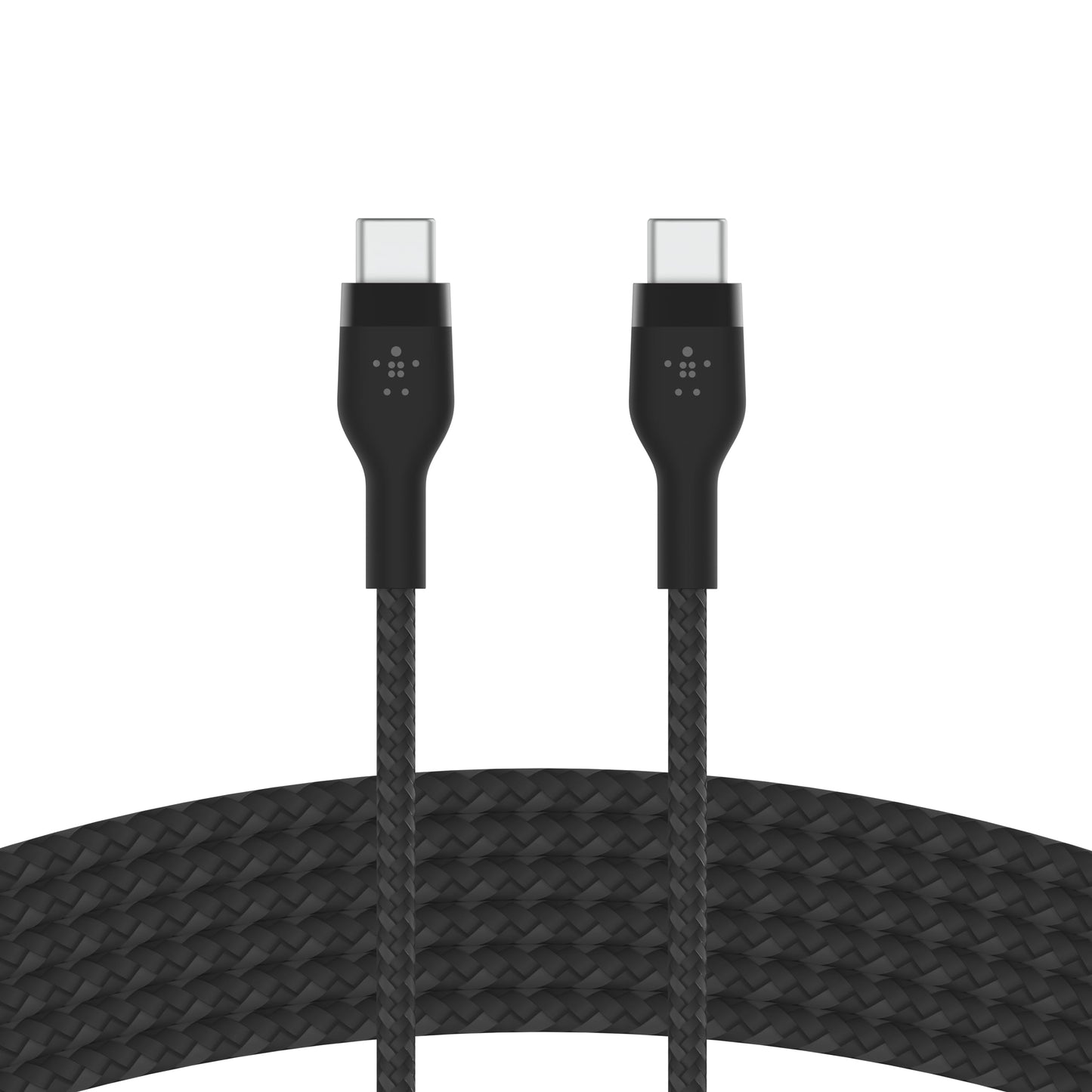 Belkin BoostCharge Pro Flex Braided USB-C to USB-C Cable (3M/10FT), USB-IF Certified Power Delivery PD Fast Charging Cable for iPhone 16 Series, MacBook Pro, iPad Pro, Galaxy S23, S22, & More - Black