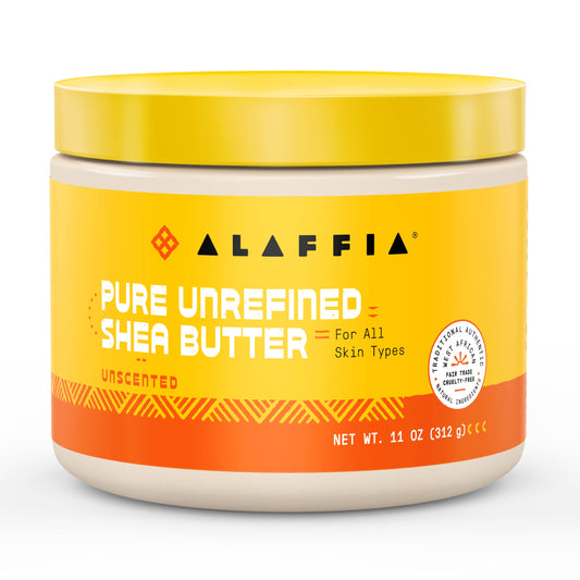Alaffia Pure Unrefined Shea Butter, for All Skin Types, Unscented, 11 Ounce