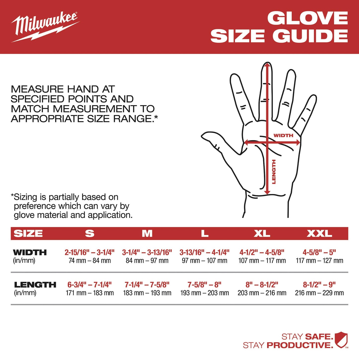 Milwaukee 48-22-8723 Performance Work Gloves, X-Large