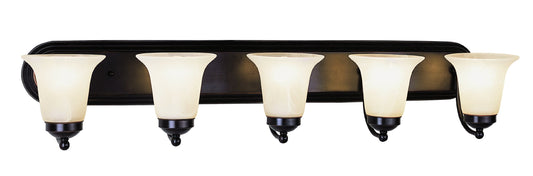 Trans Globe Lighting TG3505 BN Transitional Five Vanity Bar Outdoor-Post-Lights, Pewter, Nickel, Silver