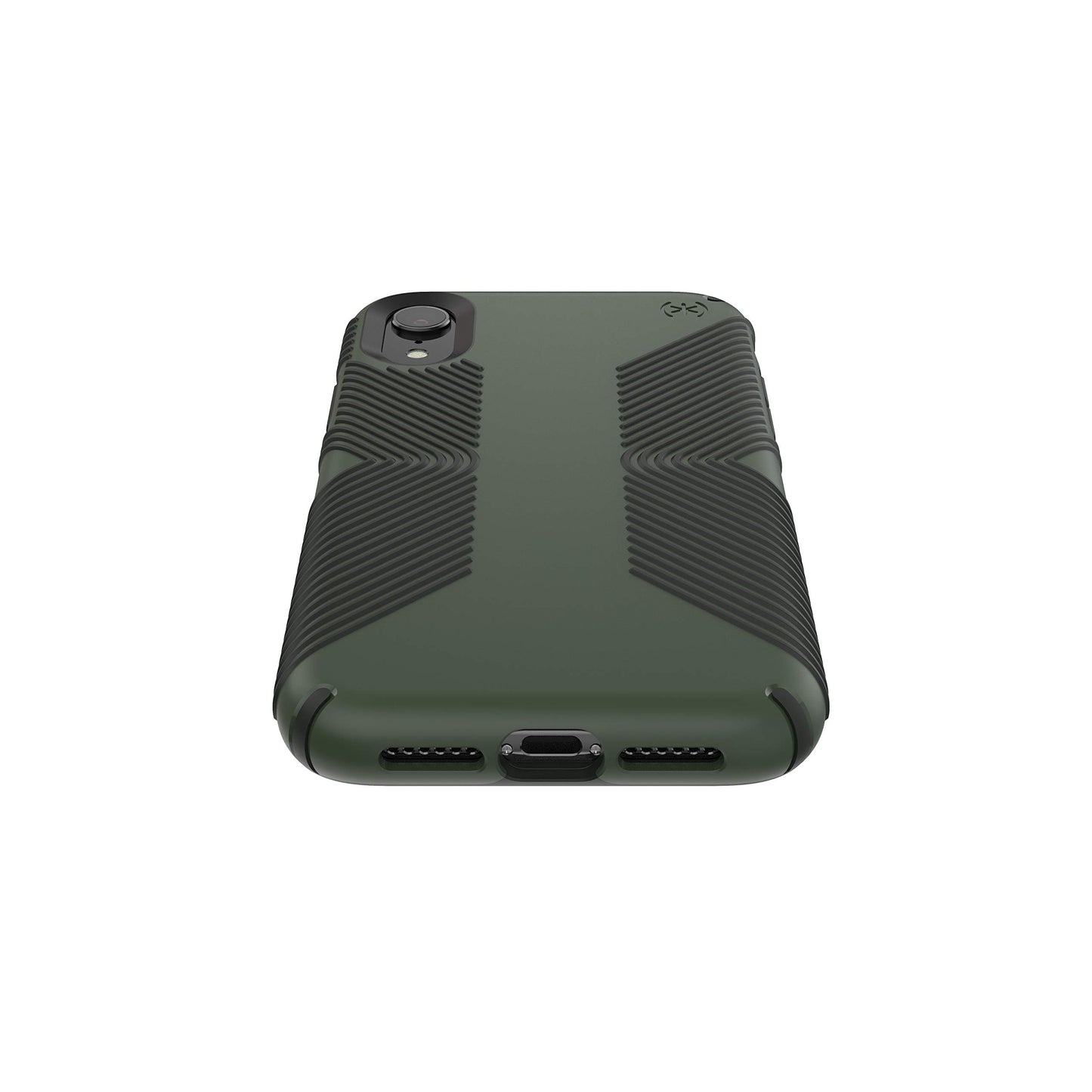 Speck Products Compatible Phone Case for Apple iPhone XR, Presidio Grip Case, Dolphin Grey/Aloe Green