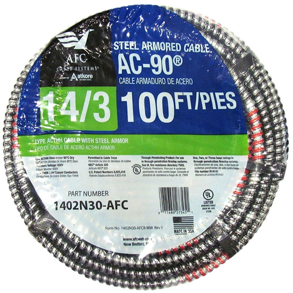 100 ft. 14-3 BX/AC-90 Solid Cable