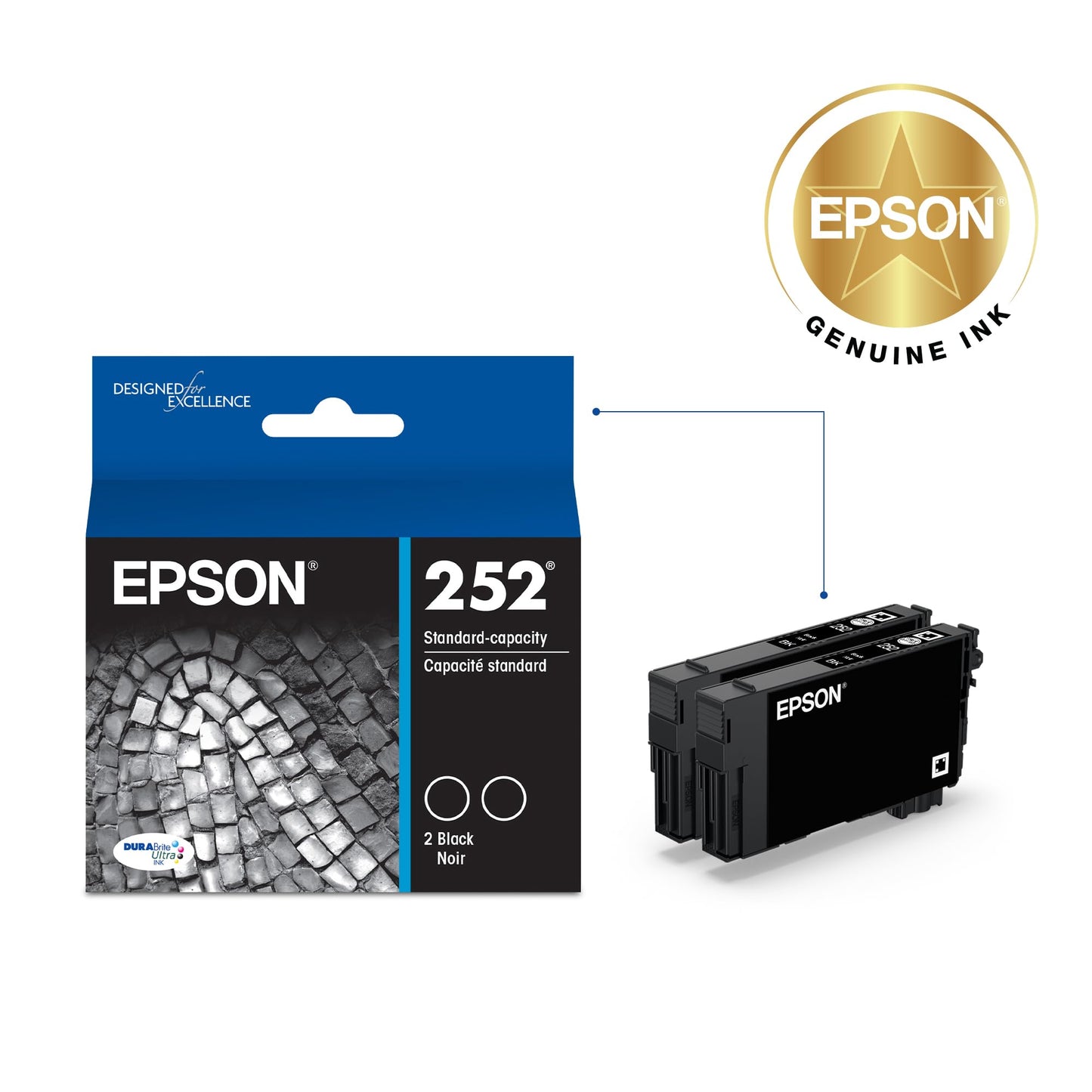 Epson T252 DuraBrite Black Dual Pack