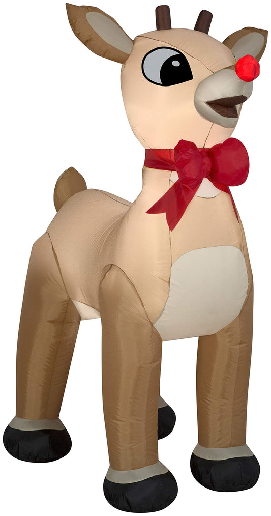 Gemmy 4.99-ft x 4.07-ft Lighted Rudolph Christmas Inflatable