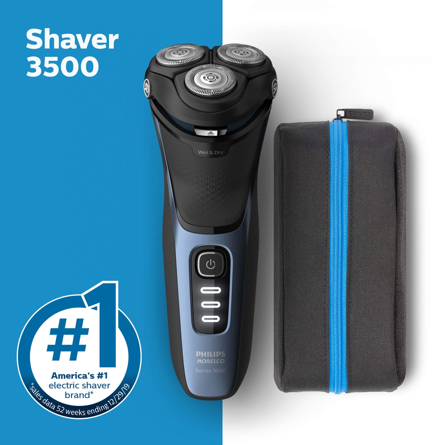 Philips Norelco Shaver 3500 S3212/82, Storm Gray, 1 Count