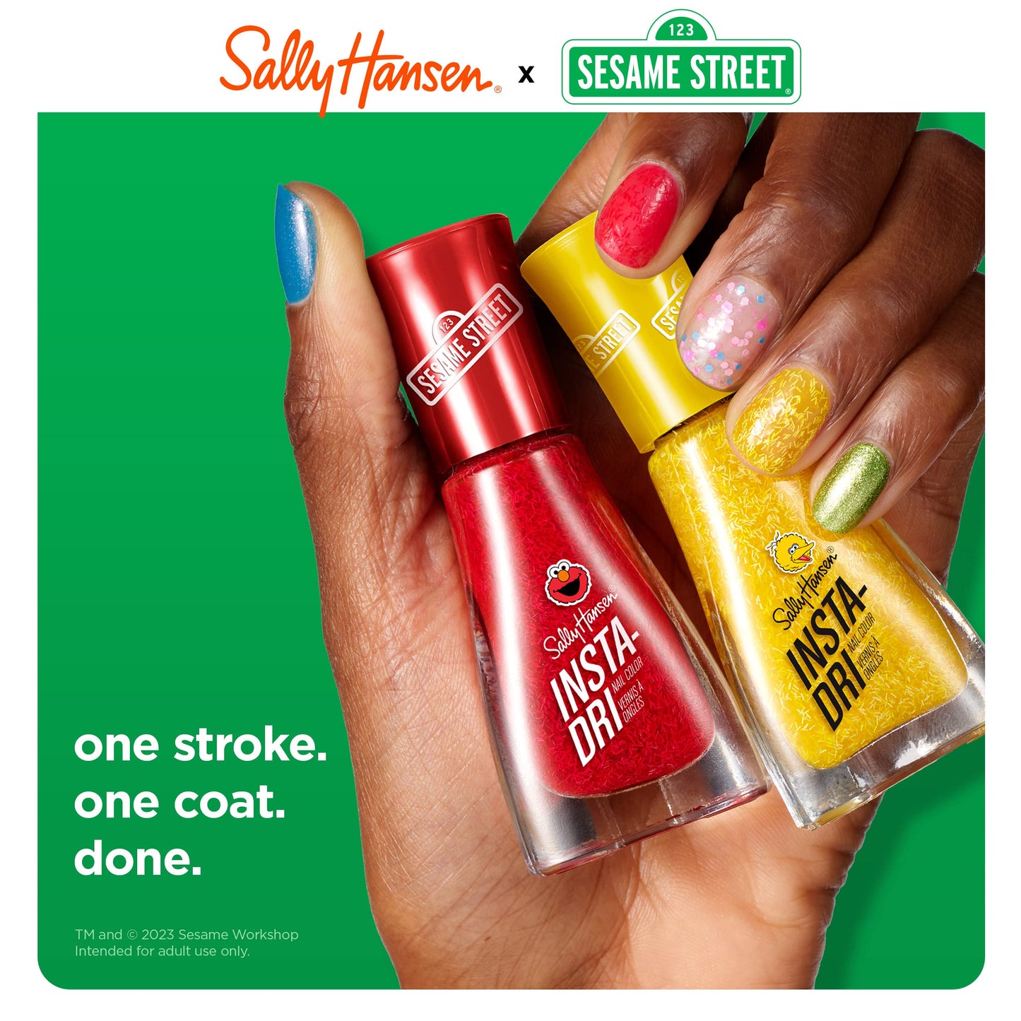 124 Sally Hansen Insta-Dri - Sesame Street Collection - Nail Polish - Am I Not Adora-blue? - 0.31 fl oz