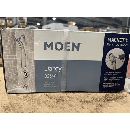 MOEN Darcy with Magnetix Single-Handle 6-Spray 3.75 in. Tub and Shower Faucet in Chrome (Valve Included)  Grey