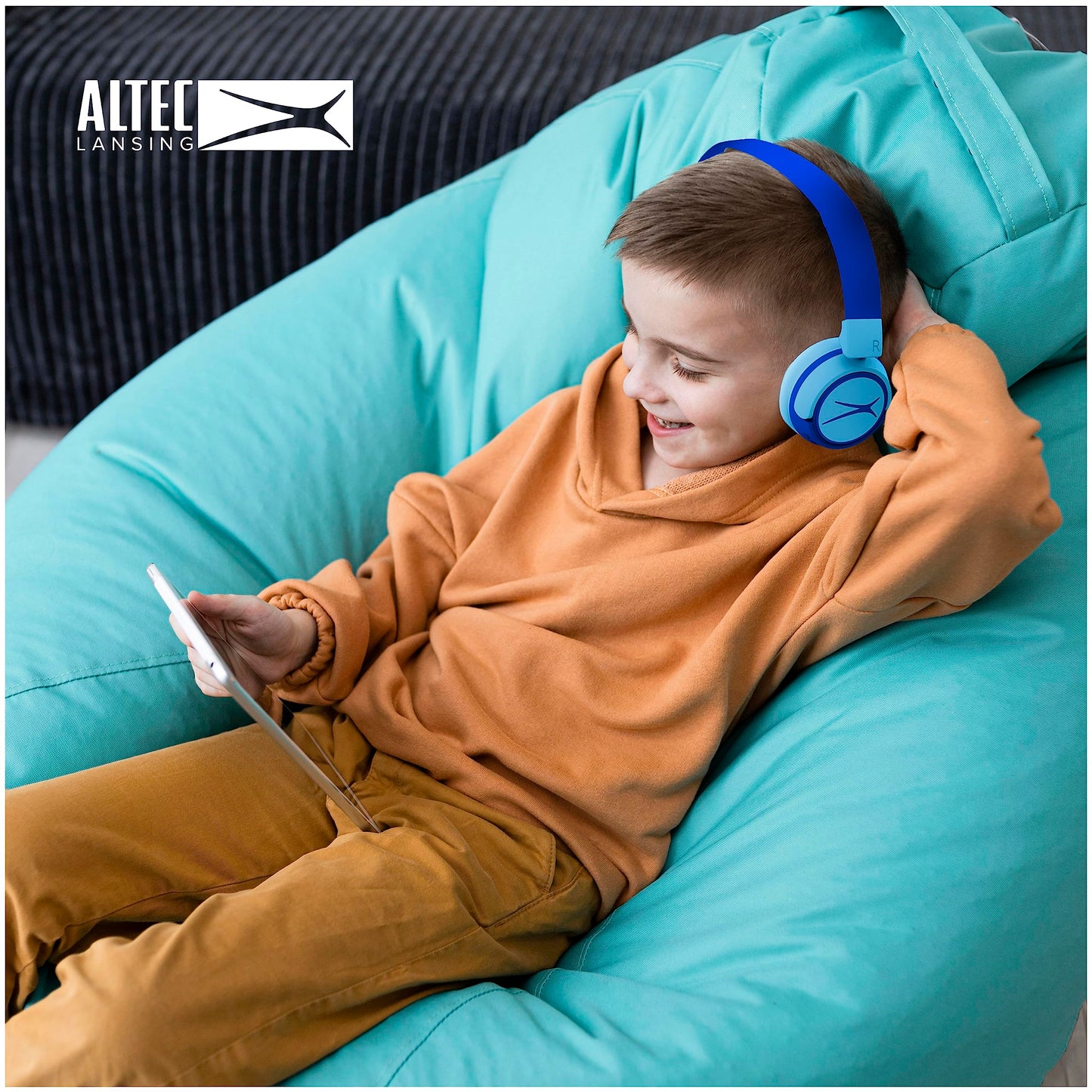 Altec Lansing Kid Safe 2-in-1 Wireless Bluetooth Headphones - Crystal Clear Sound, Safe Volume Limiting, Foldable Design - Enjoy Audio and Protect Your Child's Hearing