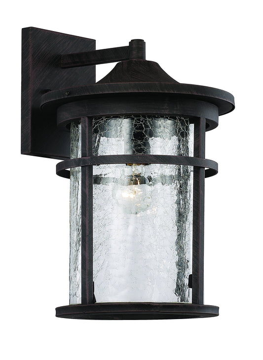 Trans Globe Lighting Imports 40381 RT Transitional One Light Wall Lantern from Avalon Collection in Bronze/Dark Finish, 15"