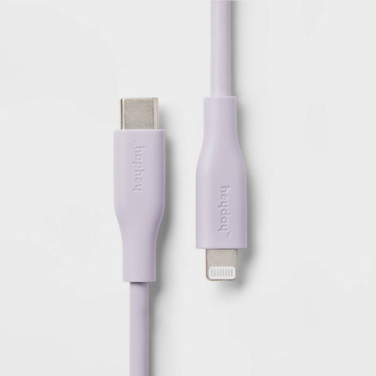 10' Lightning to USB-C Round Cable - heyday™ Soft Purple