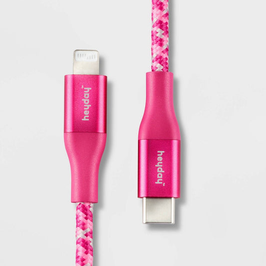 6' Lightning to USB-C Braided Cable - heyday™ Magenta