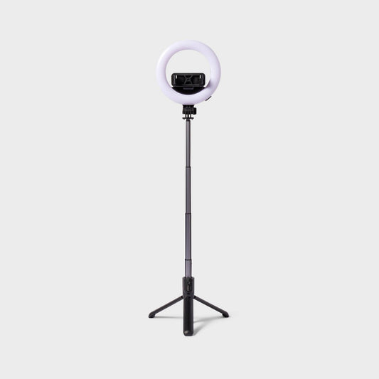 Tripod Selfie Stick with LED Ring Light - heyday™ Black