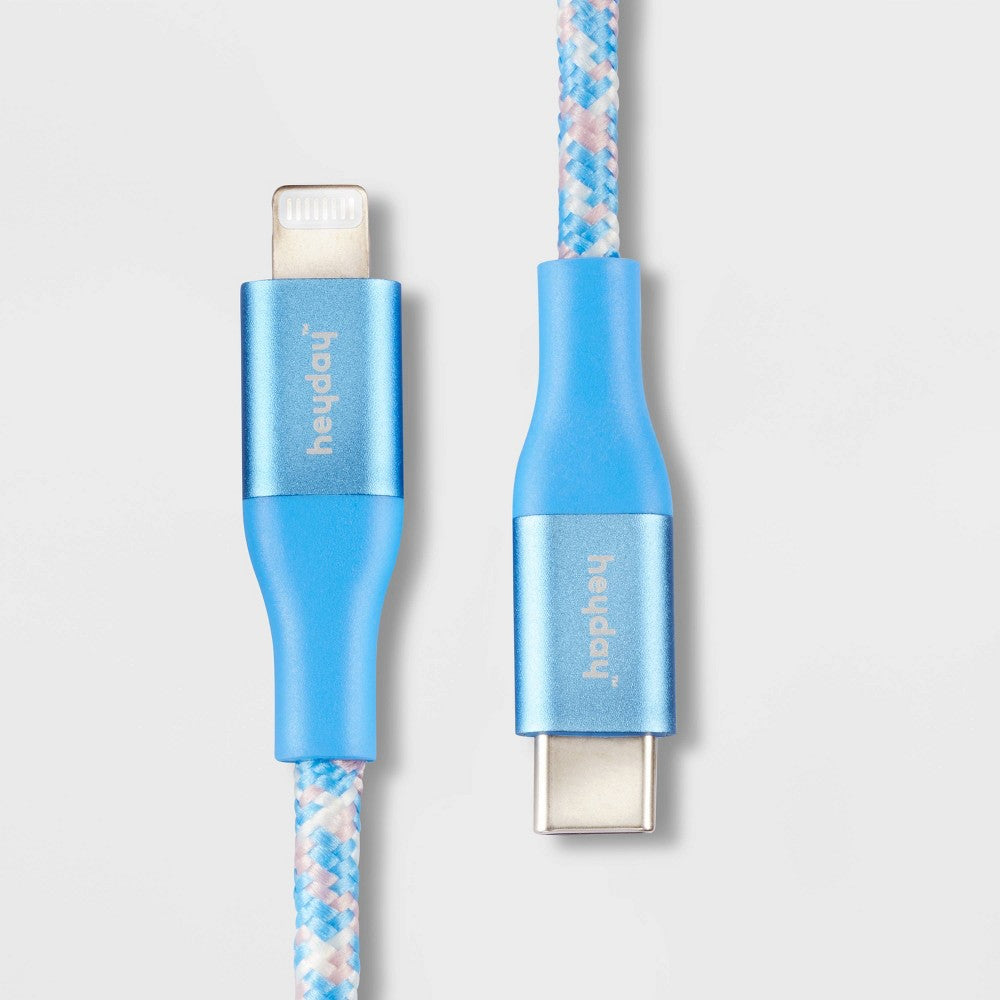 6' Lightning to USB-C Braided Cable - heyday™ Tranquil Blue