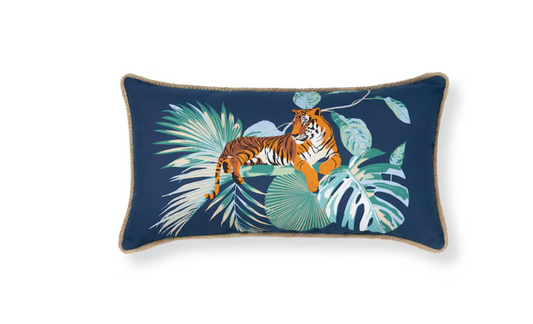Allen + Roth Animal Print Tiger Lumbar Pillow (Pacifica)  Decorative Pillow