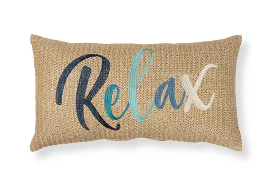 Allen + Roth Relax Printed Lumbar Pillow (Blue Ombre)