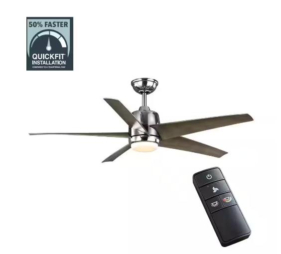 Mena 54 in. Color Changing Integrated LED Indoor/Outdoor Polished Nickel Ceiling Fan with Light Kit and Remote