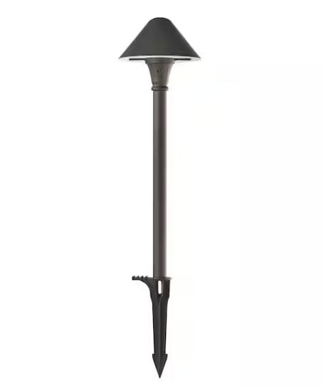 Hampton Bay Pelham 15-Watt Equivalent Low Voltage Millennium Black Hardwired Integrated LED Weather Resistant Outdoor Path Light