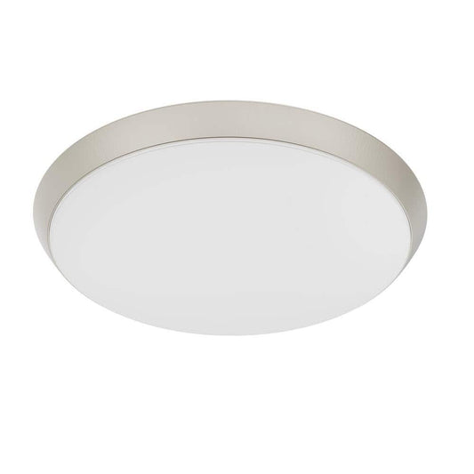 15 in. Brushed Nickel Integrated LED Dimmable Selectable CCT Flush Mount Indoor Ceiling Light