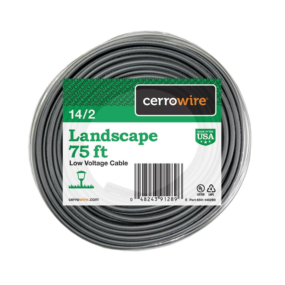 75 ft. 14/2 Black Stranded Low-Voltage Landscape Lighting Wire