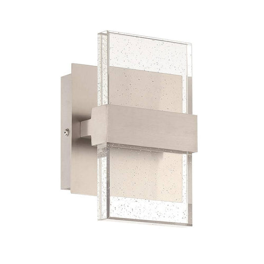 Alberson 2-Light Chrome Integrated LED with Bubble Glass Indoor Wall Sconce