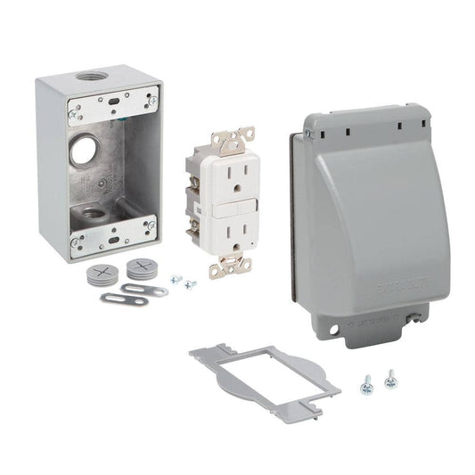 CE 1-Gang Weatherproof Vertical Receptacle Cover