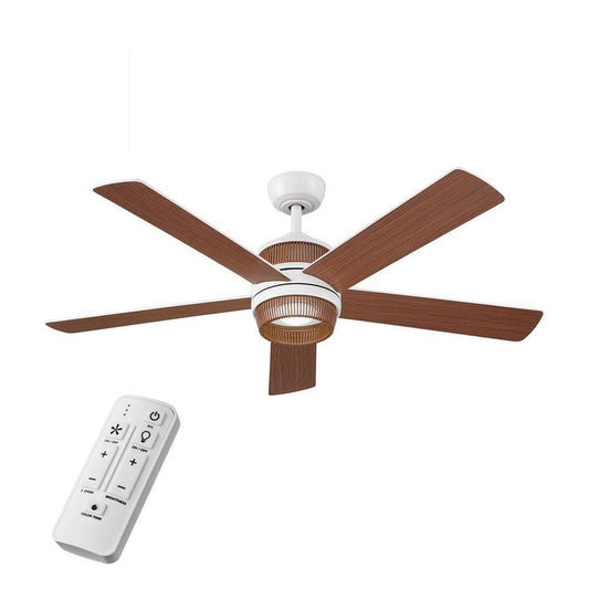 Tonham 52 in. White Changing Integrated LED Indoor Matte White Ceiling Fan with Remote Control Included