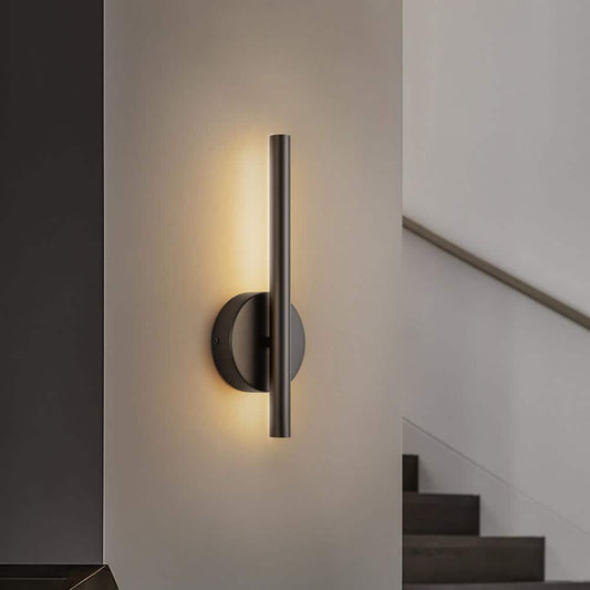 Brandon Contemporary 13.7-in H 1-Light Matte Black 3000K Dimmable LED Wall Sconce