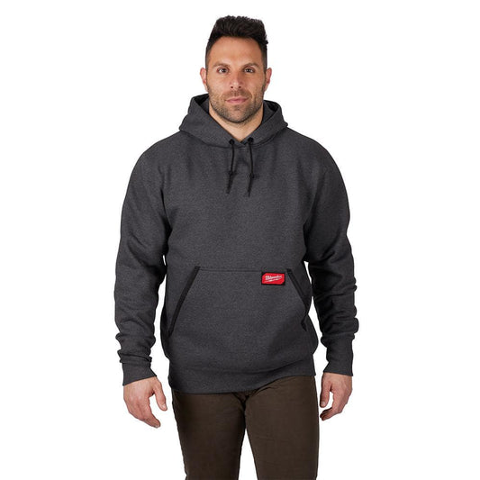 Milwaukee-350G-XL Heavy Duty Gray Pullover Hoodie - X-Large