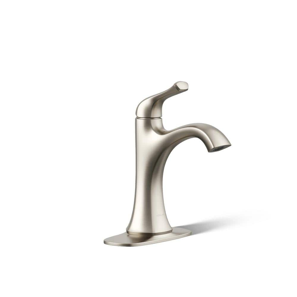 Sundae Single Handle Single Hole Bathroom Faucet in Vibrant Brushed Nickel