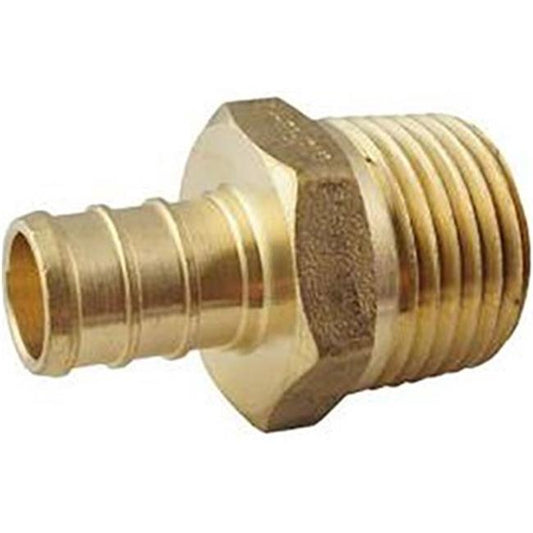 Apollo 3/4 in. Brass PEX-B Barb X Male Pipe Thread Adapter Pro Pack (25-Pack)