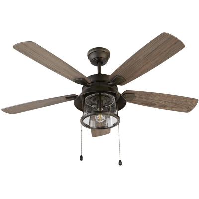 Home Decorators Collection Shanahan 52 in. Indoor/Outdoor LED Bronze Ceiling Fan with Light Kit, Downrod and Reversible Blades