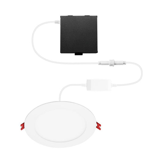 Commercial Electric 6 in. Smart Hubspace Ultra Slim New Construction and Remodel RGB+W LED Recessed Kit Works with Amazon Alexa and Google