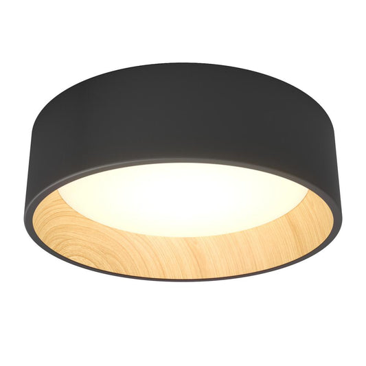 Artika Alton Integrated LED CCT Flush Mount Light Fixture Wood Painted Effect Accent