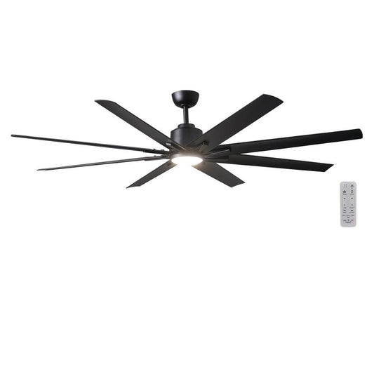 Home Decorators Collection Kensgrove II 72 in. Indoor/Outdoor Integrated LED CCT Matte Black Smart Ceiling Fan with Remote Powered by Hubspace