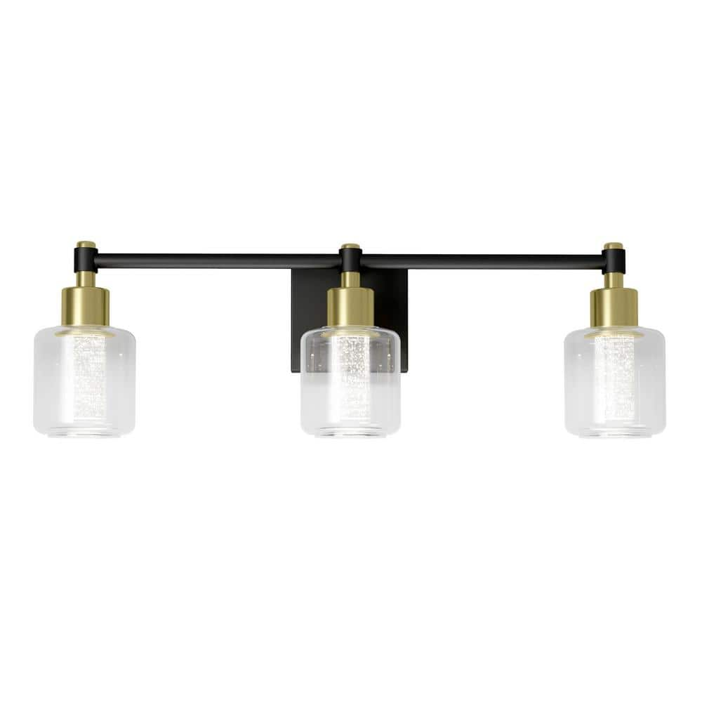 Artika Champagne Globe 26 in. 3-Light Gold 5CCT LED Vanity Light Bar