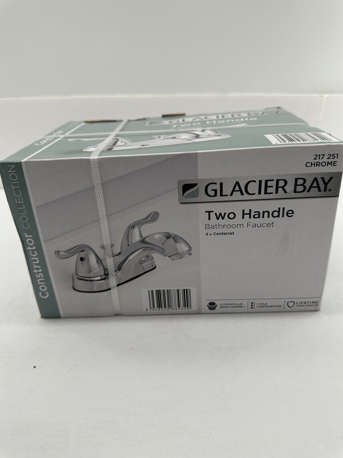 Glacier Bay Constructor 4"  Double Handle Bathroom Faucet Chrome