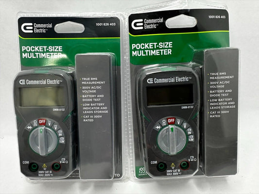 Commercial Electric Pocket Size True RMS Digital Multi-Meter, NOB
