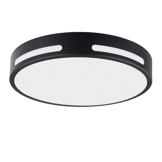 Commercial Electric Flexinstall 10 in. Matte Black Cut Out Integrated LED Flush Mount with 5CCT Plus DuoBright