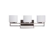 Home Decorators Collection Tustna 3-Light Brushed Nickel Bathroom Vanity Light with Opal Glass Shades